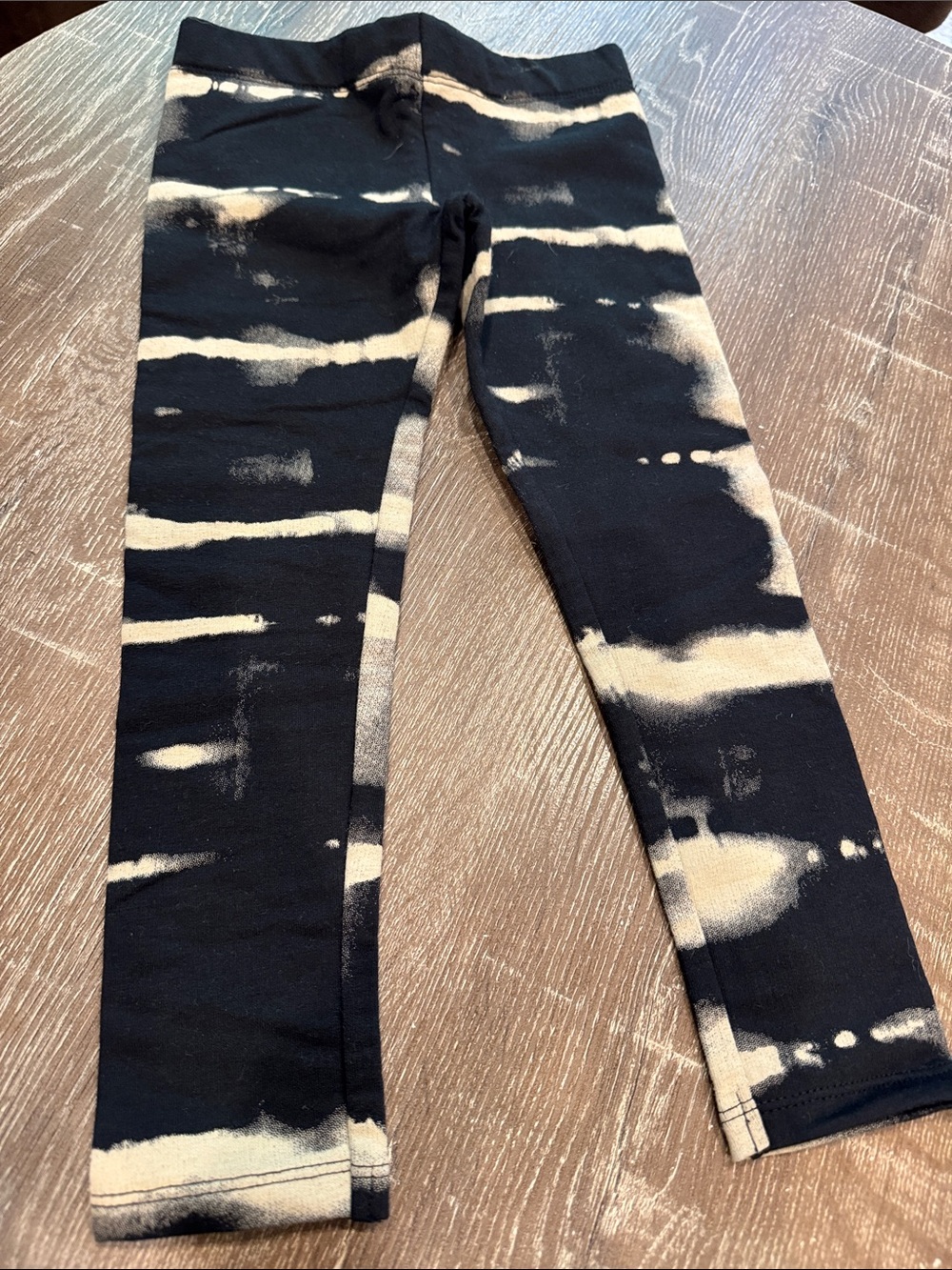 H&M Black and Cream Tie-Dye Kids Leggings